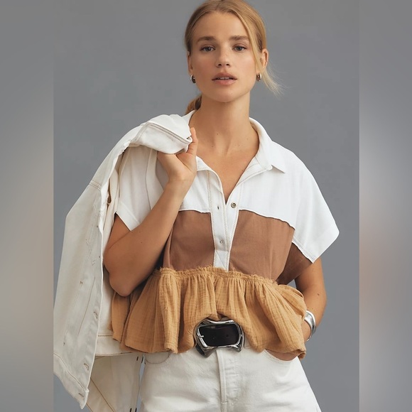 Pilcro Tops - NWT Pilcro Bonfire Rugby Top